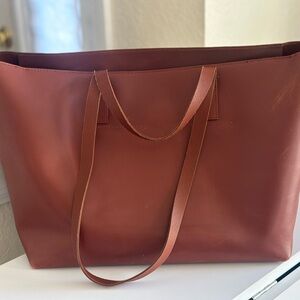 Madewell Brown Leather Tote Bag